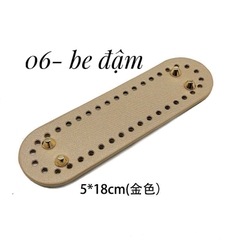 Đế da PU có đục lỗ sẵn kích thước 18*5cm