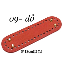 Đế da PU có đục lỗ sẵn kích thước 18*5cm