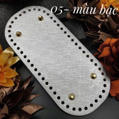 Đế da PU có đục lỗ sẵn kích thước 22*10cm