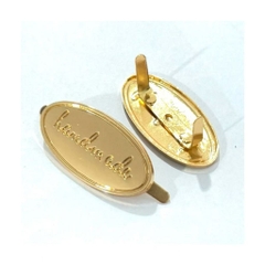 Mác handmade Oval  trang trí túi xách ( 1 cái)