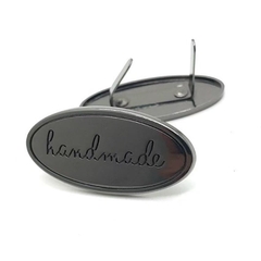 Mác handmade Oval  trang trí túi xách ( 1 cái)