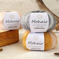 Len Mohair màu loang siêu đẹp, mềm mịn cuộn 25g