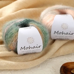 Len Mohair màu loang siêu đẹp, mềm mịn cuộn 25g