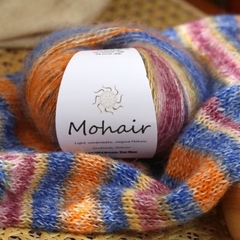 Len Mohair màu loang siêu đẹp, mềm mịn cuộn 25g
