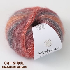 Len Mohair màu loang siêu đẹp, mềm mịn cuộn 25g