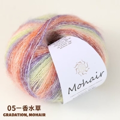 Len Mohair màu loang siêu đẹp, mềm mịn cuộn 25g