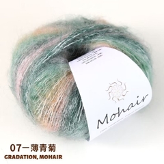 Len Mohair màu loang siêu đẹp, mềm mịn cuộn 25g