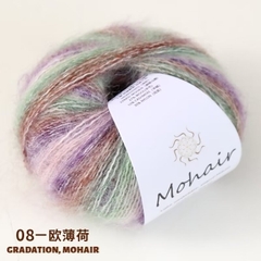 Len Mohair màu loang siêu đẹp, mềm mịn cuộn 25g