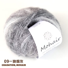 Len Mohair màu loang siêu đẹp, mềm mịn cuộn 25g
