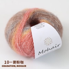 Len Mohair màu loang siêu đẹp, mềm mịn cuộn 25g