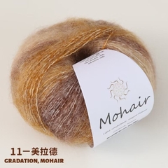 Len Mohair màu loang siêu đẹp, mềm mịn cuộn 25g