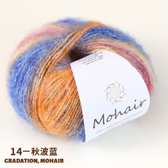Len Mohair màu loang siêu đẹp, mềm mịn cuộn 25g