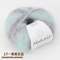 Len Mohair màu loang siêu đẹp, mềm mịn cuộn 25g