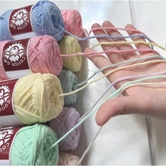 Sợi Cotton Gai Woolies 100gr, chất liệu polyester
