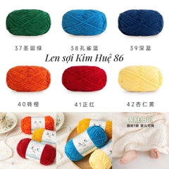 Len nhung Susan's Family, len bông sữa sợi 3mm cuộn 50g