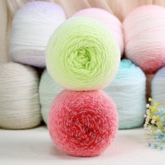Len lông vũ loang màu (không mác) cuộn 200g