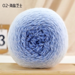 Len lông vũ loang màu (không mác) cuộn 200g