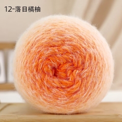 Len lông vũ loang màu (không mác) cuộn 200g