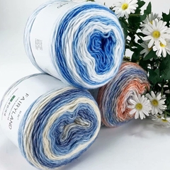Len Mohair cầu vồng sợi to 2,5mm nhiều màu sắc cuộn 100g