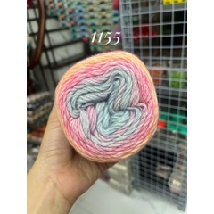 Len Mohair cầu vồng sợi to 2,5mm nhiều màu sắc cuộn 100g