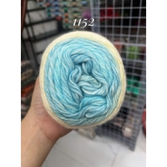 Len Mohair cầu vồng sợi to 2,5mm nhiều màu sắc cuộn 100g