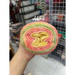 Len Mohair cầu vồng sợi to 2,5mm nhiều màu sắc cuộn 100g