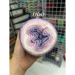 Len Mohair cầu vồng sợi to 2,5mm nhiều màu sắc cuộn 100g