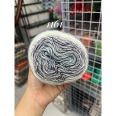 Len Mohair cầu vồng sợi to 2,5mm nhiều màu sắc cuộn 100g