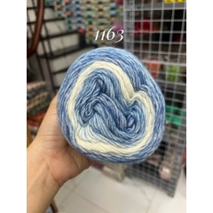Len Mohair cầu vồng sợi to 2,5mm nhiều màu sắc cuộn 100g