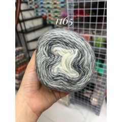 Len Mohair cầu vồng sợi to 2,5mm nhiều màu sắc cuộn 100g