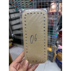 Đế da PU có đục lỗ sẵn kích thước 8*18cm
