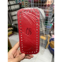 Đế da PU có đục lỗ sẵn kích thước 8*18cm