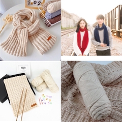 Len Cotton Love đan khăn, áo cỡ sợi 3,5mm cuộn 90g+-5g