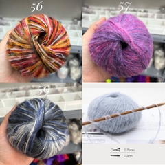 Len Mohair siêu mềm mịn cuộn 25g sợi 1mm