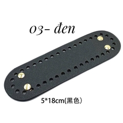 Đế da PU có đục lỗ sẵn kích thước 18*5cm