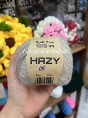 Len Mohair Hazy đan móc khăn, áo, mũ cuộn 50g