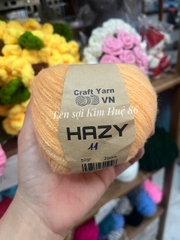 Len Mohair Hazy đan móc khăn, áo, mũ cuộn 50g