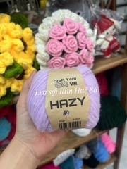Len Mohair Hazy đan móc khăn, áo, mũ cuộn 50g