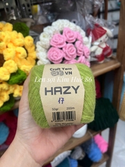 Len Mohair Hazy đan móc khăn, áo, mũ cuộn 50g