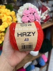 Len Mohair Hazy đan móc khăn, áo, mũ cuộn 50g