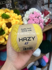 Len Mohair Hazy đan móc khăn, áo, mũ cuộn 50g