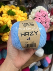 Len Mohair Hazy đan móc khăn, áo, mũ cuộn 50g