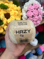 Len Mohair Hazy đan móc khăn, áo, mũ cuộn 50g