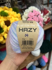 Len Mohair Hazy đan móc khăn, áo, mũ cuộn 50g