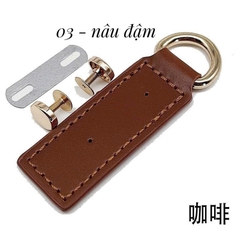 1 cái - Khoen D gắn da Pu 2 lớp làm túi handmade