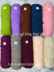 Len Cotton Love đan khăn, áo cỡ sợi 3,5mm cuộn 90g+-5g