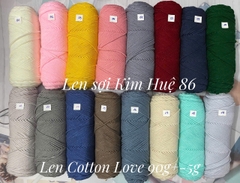 Len Cotton Love đan khăn, áo cỡ sợi 3,5mm cuộn 90g+-5g