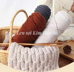 Len Cotton Love đan khăn, áo cỡ sợi 3,5mm cuộn 90g+-5g