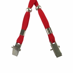 Dây đeo thẻ dù 1cm kẹp sắt [50] (100)