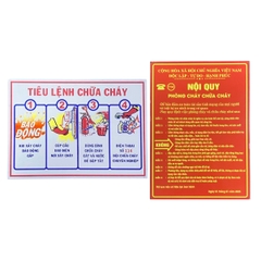 Bảng nội quy và tiêu lệnh PCCC tôn 33x46cm